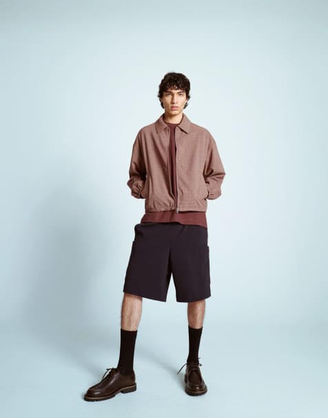 Topman premium utility shorts in navy - view 1