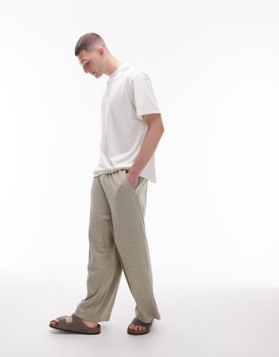 Topman Premium Viscose Oversized Fit T-shirt In Neutral