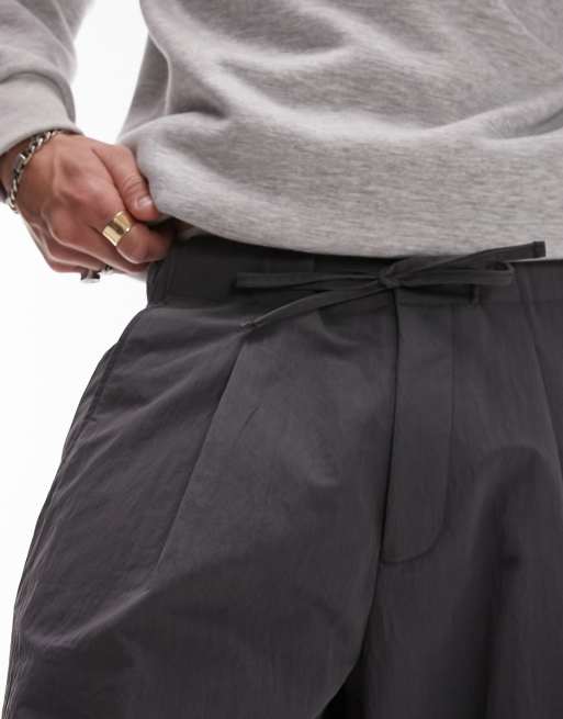 Gray paper 2024 bag pants