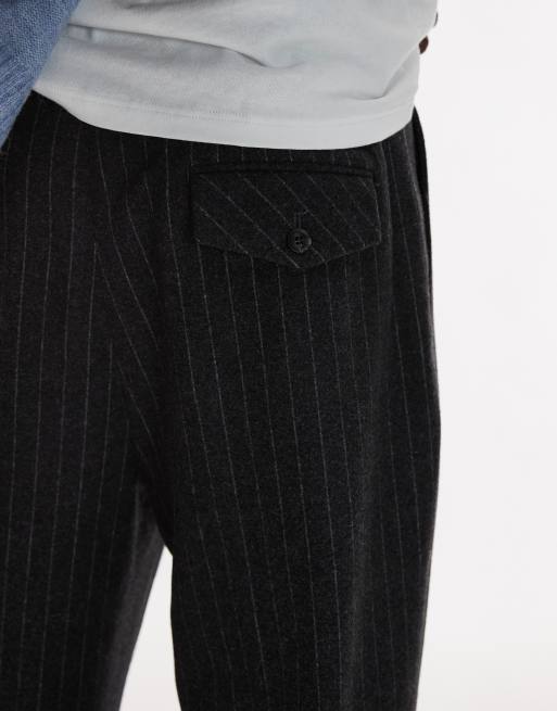 Charcoal Tailored Pinstripe Low Rise Pants | Co-ords