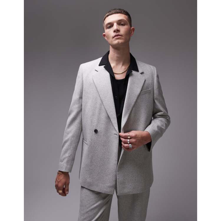 Topman premium wool mix oversized double breasted suit