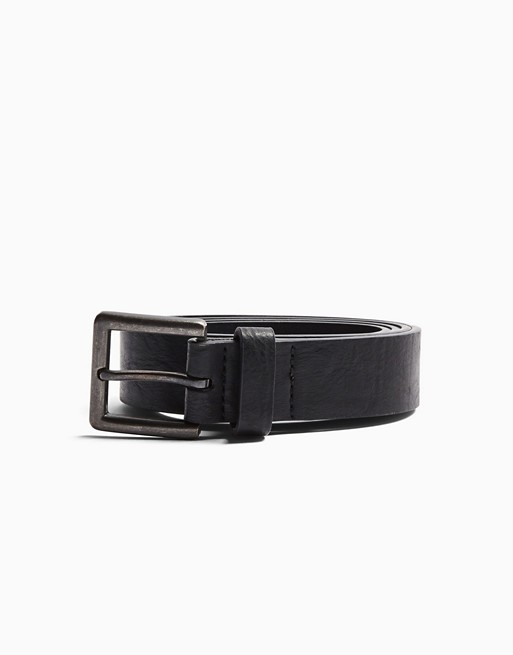 Topman pu belt in black
