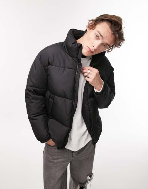 Mens puffer jacket on sale topman