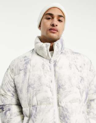 tie dye puffer jacket