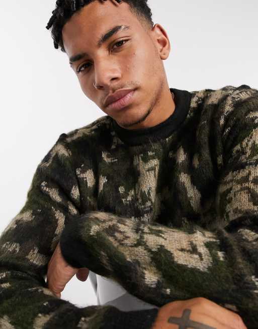 Topman - Pull - Camouflage vert