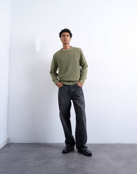 Pull Topman Gris - Taille S - Coton Mélangé - Occasion Très Bon État