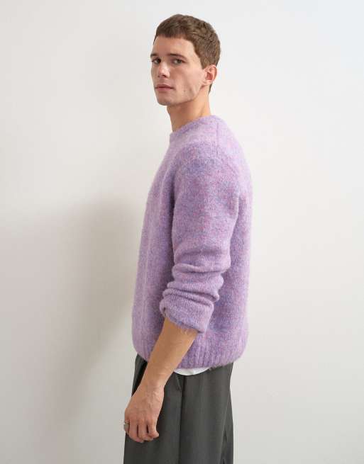 Topman pull en maille ample coupe relaxed lilas, 4 de 5