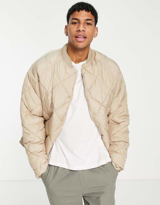 Asos mens quilted jacket hotsell