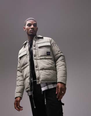 khaki down jacket men's