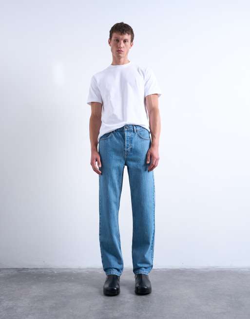 Topman – Raka jeans utan stretch med mellanljus tvätt, 2 av 7