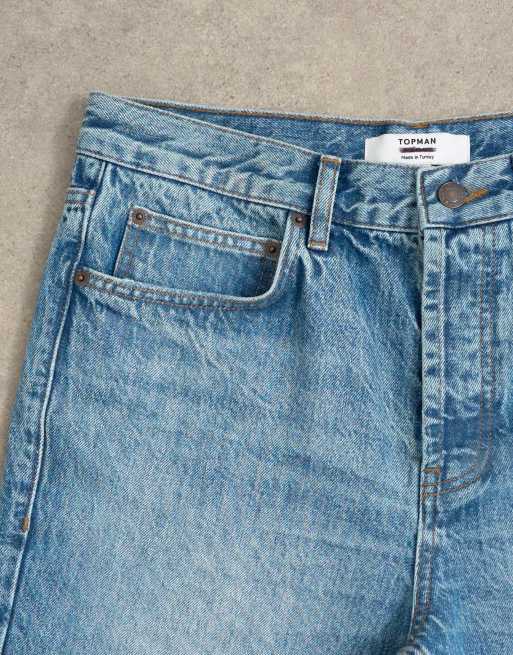 Topman – Raka jeans utan stretch med mellanljus tvätt, 5 av 7