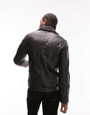 topman genuine leather motorcycle jackets