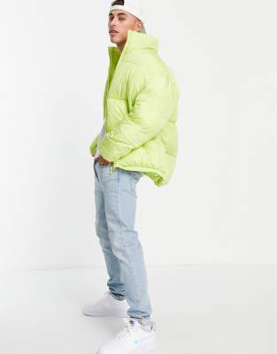 lime puffer jacket