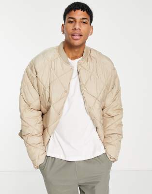 mens nike quilted bomber jacket