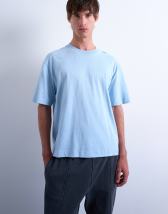 Topman regular crop fit t-shirt in light blue