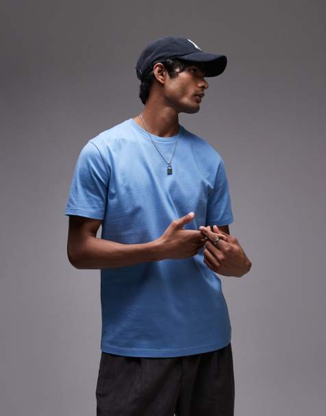 Topman regular fit t-shirt in blue - view 1