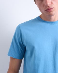 Model wearing Regular fit t-shirt in blue
