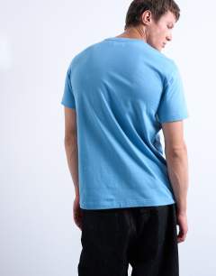 Model wearing Regular fit t-shirt in blue