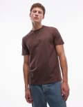 [Topman] Topman regular fit t-shirt in brown 2XL BROWN