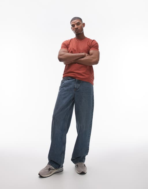 Topman - Regular-fit T-shirt in bruin