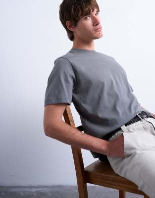 Topman Regular Fit T-shirt In Gray