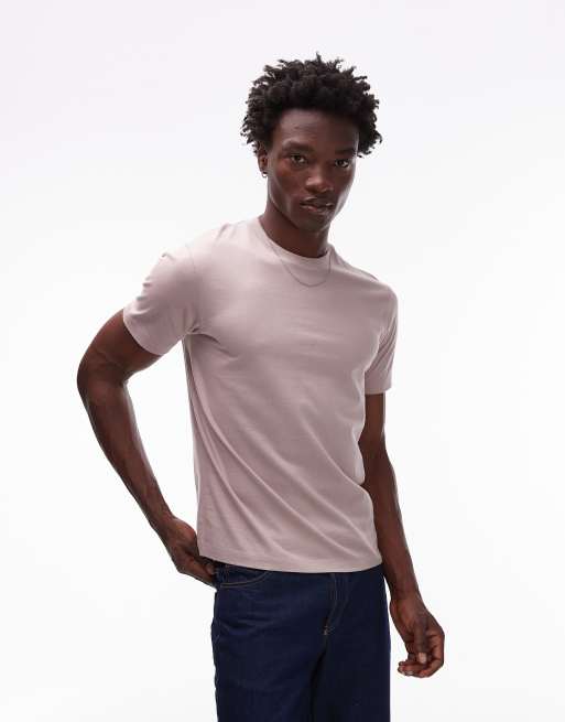 Topman regular fit t-shirt in mink