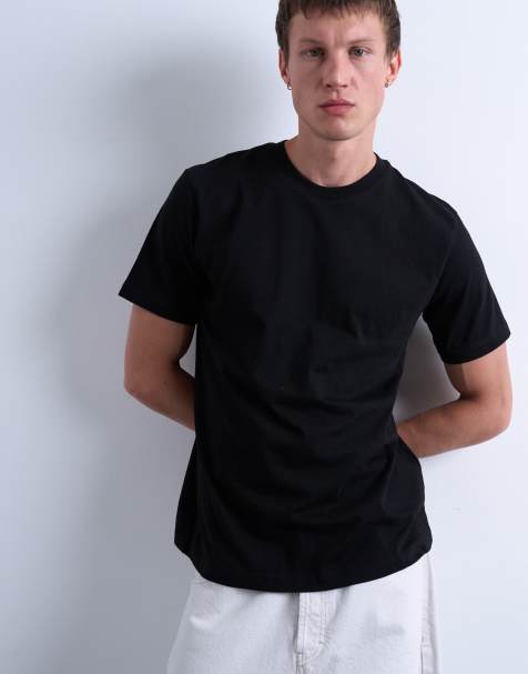 Topman - Regular-fit T-shirt in zwart - view 1