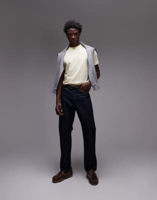 Topman Regular Fit T-shirt With Letter Embroidery In Neutral
