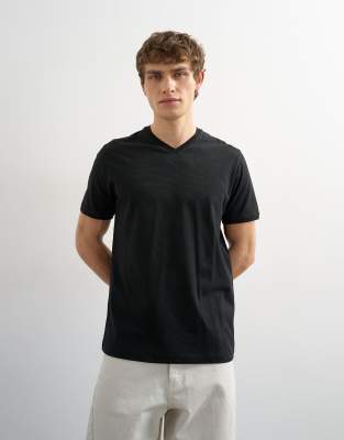 Topman Regular Fit V-neck T-shirt In Blue