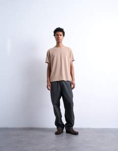 Model wearing Regular mercerised t-shirt in stone