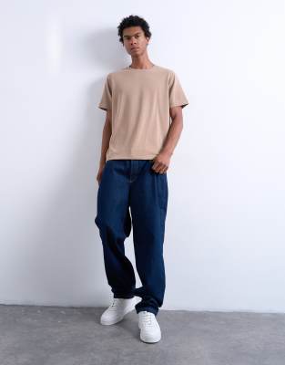 Topman Regular Mercerized T-shirt In Neutral