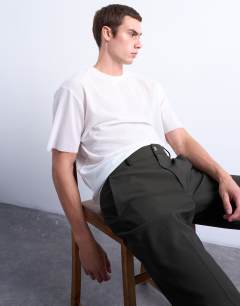 Regular sheer t-shirt in white