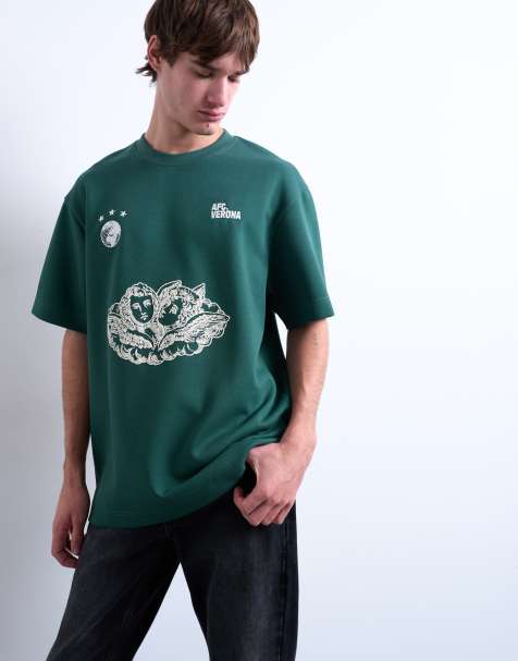 Topman relaxed Angels Verona sports t-shirt in green 