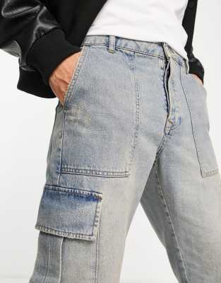 light wash cargo jeans