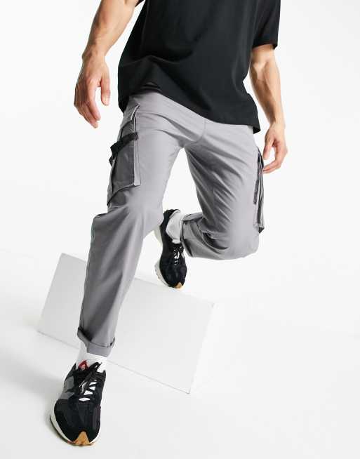 Topman relaxed cargo track pants in gray | ASOS