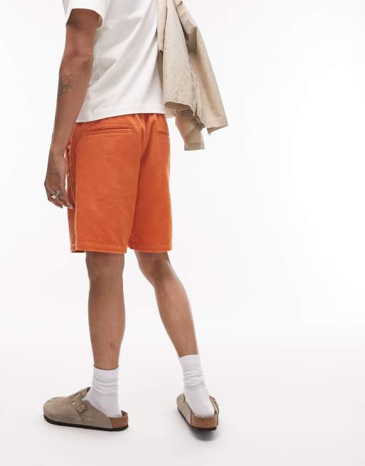 Mens orange chino on sale shorts