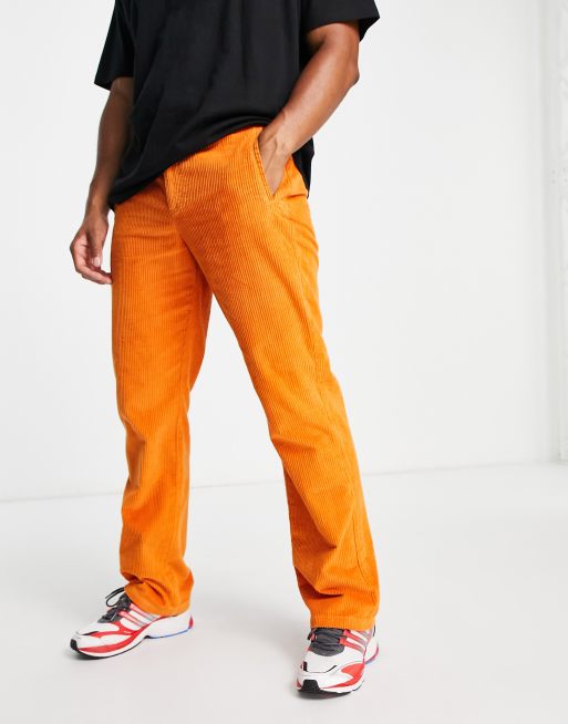 Corduroy pants hot sale orange