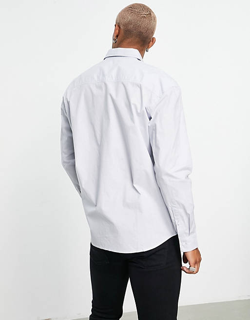  Topman relaxed cotton shirt in blue 