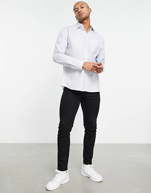 Topman relaxed cotton shirt in blue 