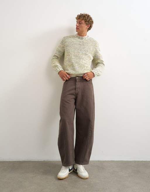 Topman relaxed crop fit twist knit jumper in pastel, 2 of 5