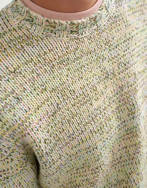 Topman relaxed crop fit twist knit sweater in pastel, 5 of 5