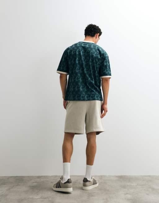 Topman – Relaxed-Fit-Bermuda-Joggingshorts in verwaschenem Steinbeige, 4 von 7