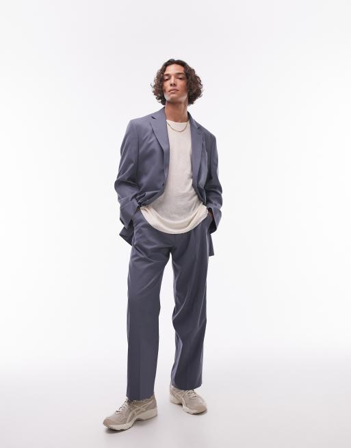Topman relaxed fit crepe t-shirt with raw hem in stone, 2 of 4