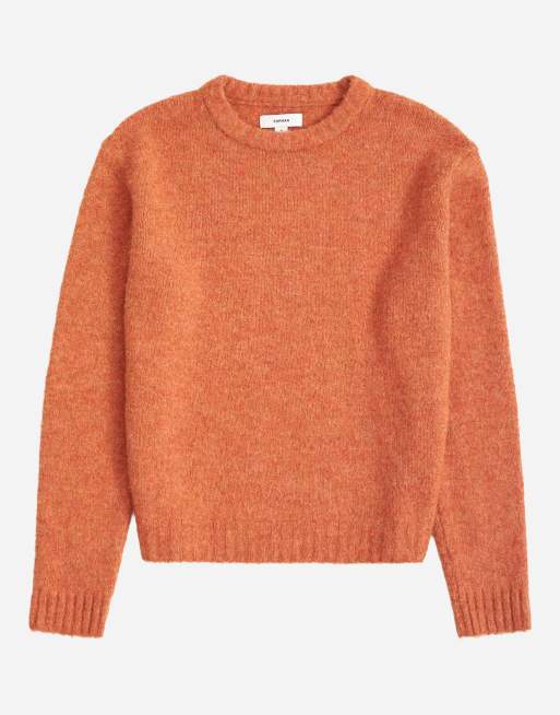 Topman relaxed fit crew neck knitted jumper in orange, 6 of 7