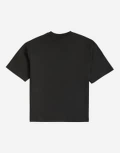 Model wearing Relaxed fit crop t-shirt in black