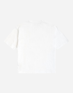 Model wearing Relaxed fit crop t-shirt in white