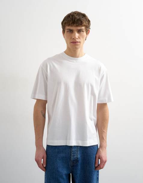 Topman relaxed fit cropped T-shirt in white - view 1