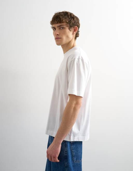 Topman relaxed fit cropped t-shirt in white, 4 of 5