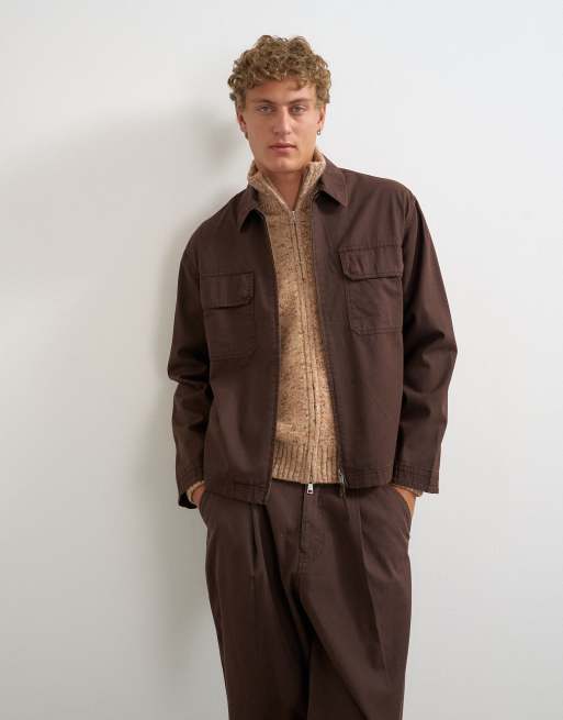 Topman herringbone set in brown, 3 of 3