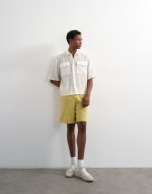 Topman relaxed fit jersey short in washed yellow